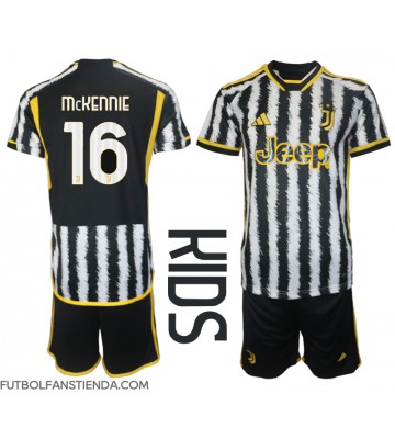 Juventus Weston McKennie #16 Primera Equipación Niños 2023-24 Manga Corta (+ Pantalones cortos)